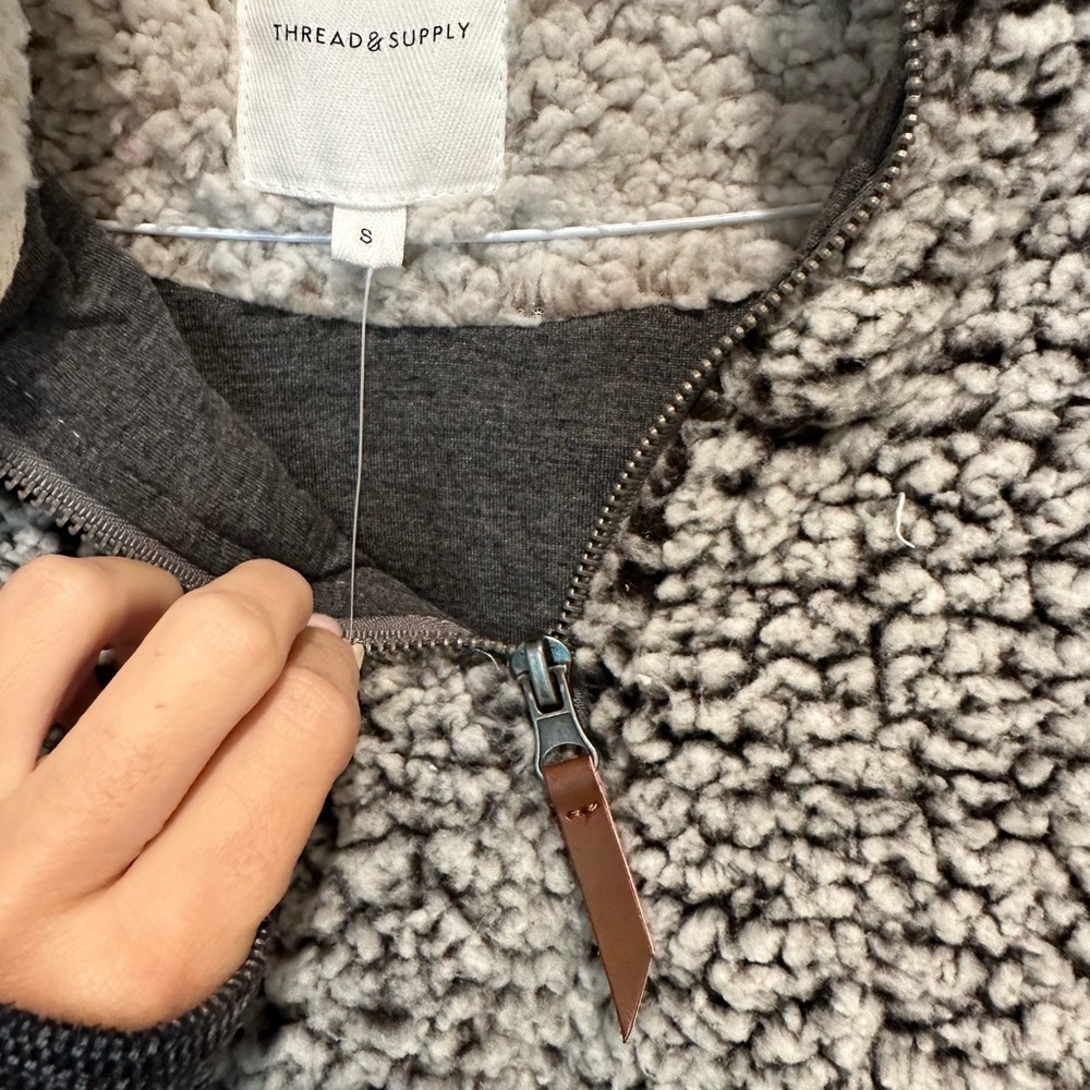 Forest Pattern Quarter Zip Pullover, Thread & Sup… - image 4